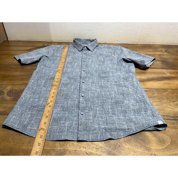 Lululemon Airing Easy Shirt Mens M Gray Performance Stretch Preppy Button Up - Picture 6 of 10